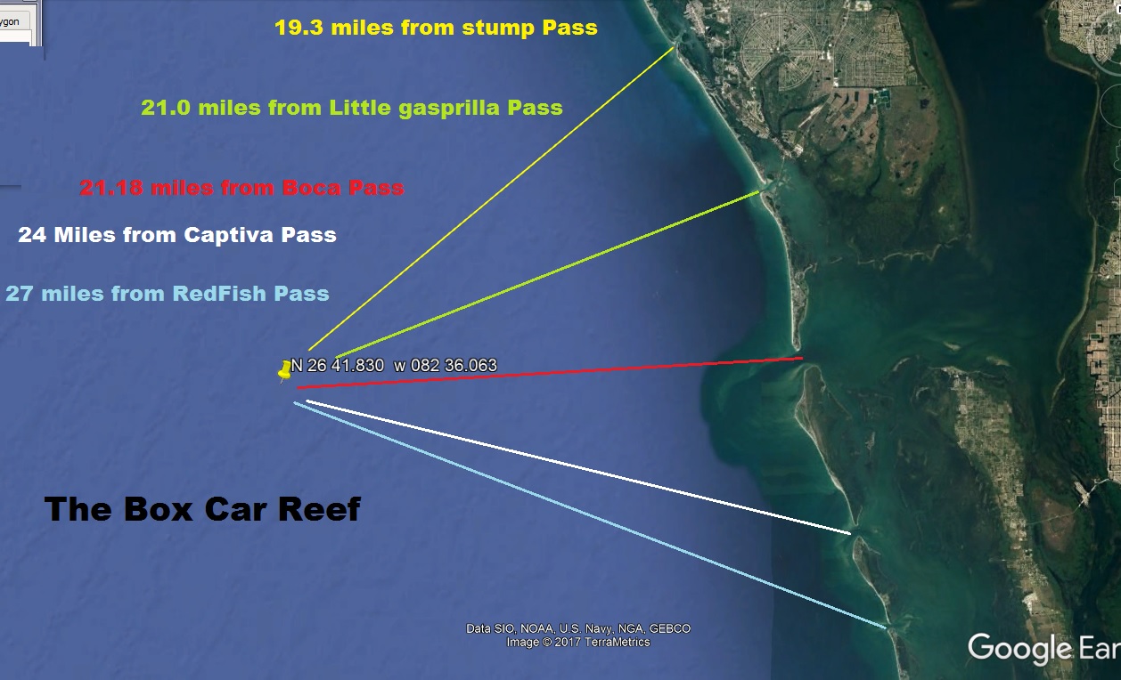 fishing reefs locations,latitude longitude, fishing information